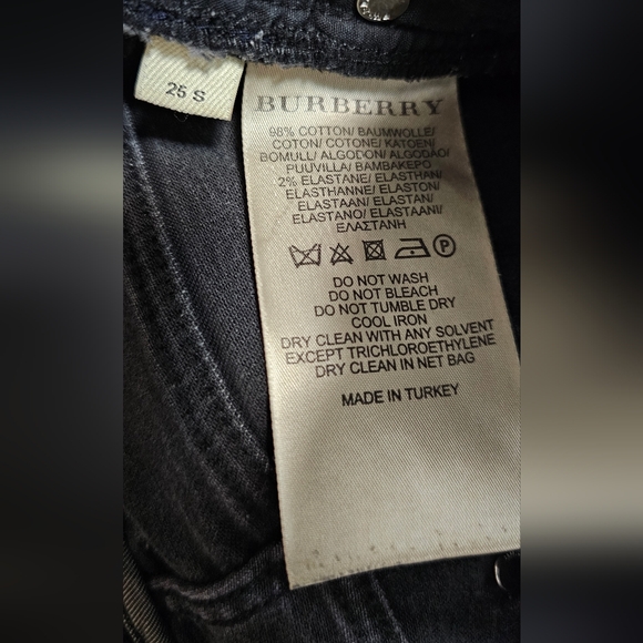 Burberry London Cannington Studded Women's Skinny Jeans Size 25 Charcoal Black - Picture 14 of 15